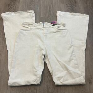 Edikted white flare jeans
